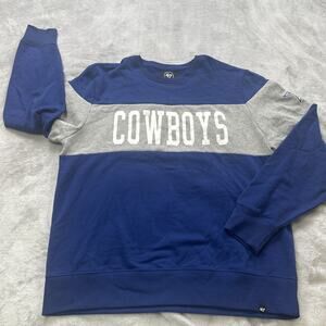 '47 Dallas Cowboys Sweatshirt Men’s Size XL NFL Crewneck Blue & Gray Colorblock